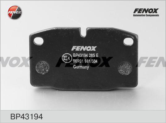 Fenox BP43194 - Тормозные колодки, дисковые, комплект autodif.ru