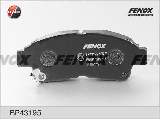 Fenox BP43195 - Тормозные колодки, дисковые, комплект autodif.ru