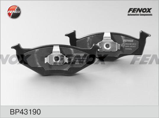 Fenox BP43190 - Тормозные колодки, дисковые, комплект autodif.ru