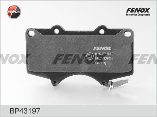 Fenox BP43197 - Тормозные колодки, дисковые, комплект autodif.ru