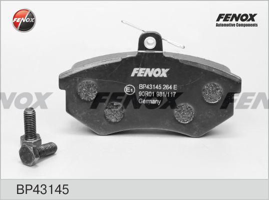 Fenox BP43145 - Тормозные колодки, дисковые, комплект autodif.ru