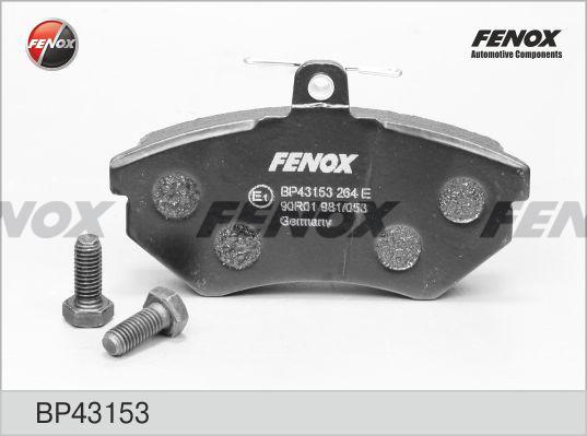 Fenox BP43153 - Тормозные колодки, дисковые, комплект autodif.ru