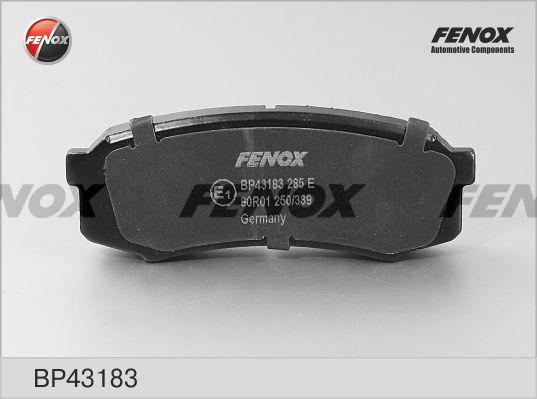 Fenox BP43183 - Тормозные колодки, дисковые, комплект autodif.ru