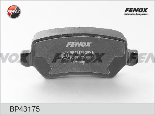 Fenox BP43175 - Тормозные колодки, дисковые, комплект autodif.ru