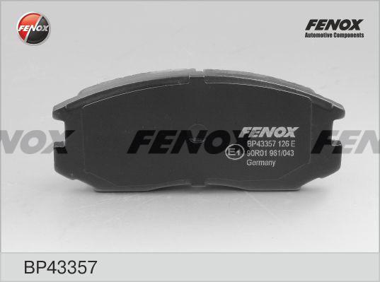 Fenox BP43357 - Тормозные колодки, дисковые, комплект autodif.ru