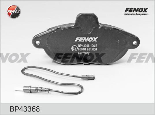 Fenox BP43368 - Тормозные колодки, дисковые, комплект autodif.ru