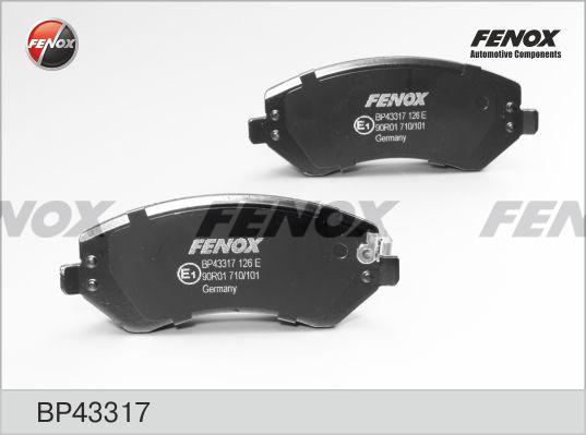 Fenox BP43317 - Тормозные колодки, дисковые, комплект autodif.ru