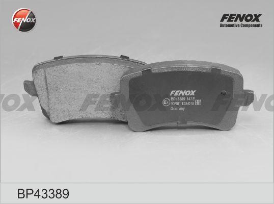 Fenox BP43389 - Тормозные колодки, дисковые, комплект autodif.ru