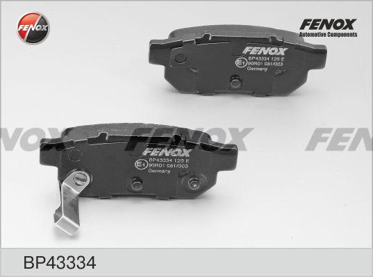 Fenox BP43334 - Тормозные колодки, дисковые, комплект autodif.ru
