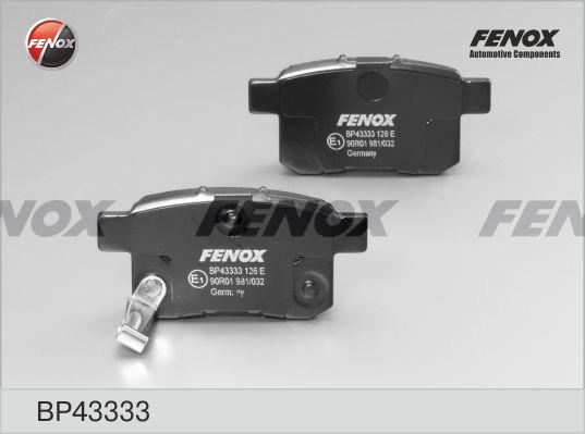 Fenox BP43333 - Тормозные колодки, дисковые, комплект autodif.ru