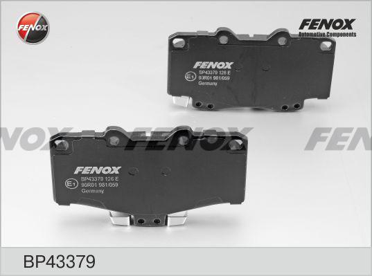 Fenox BP43379 - Тормозные колодки, дисковые, комплект autodif.ru