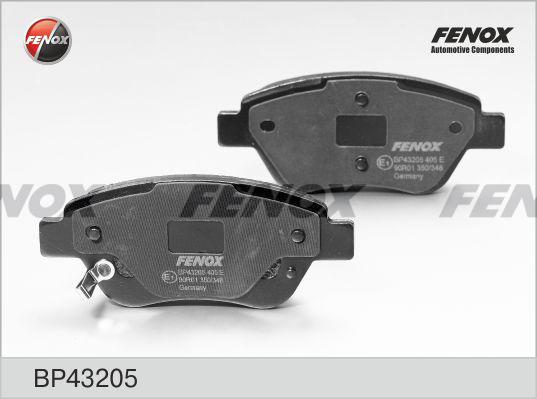 Fenox BP43205 - Тормозные колодки, дисковые, комплект autodif.ru
