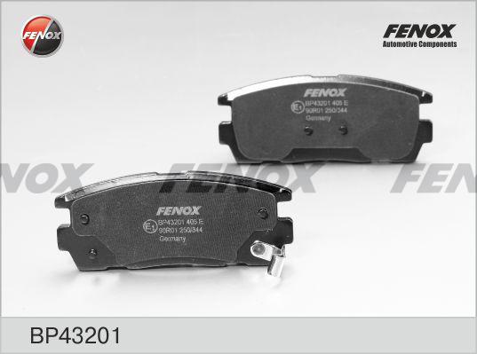 Fenox BP43201 - Тормозные колодки, дисковые, комплект autodif.ru
