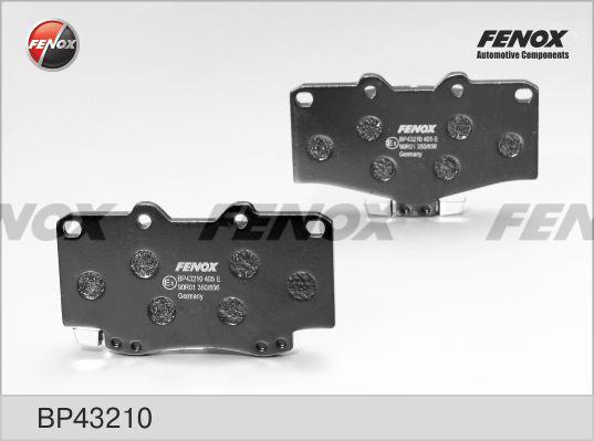 Fenox BP43210 - Тормозные колодки, дисковые, комплект autodif.ru