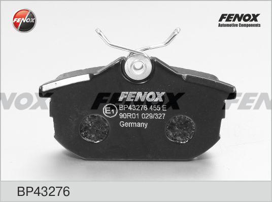 Fenox BP43276 - Тормозные колодки, дисковые, комплект autodif.ru