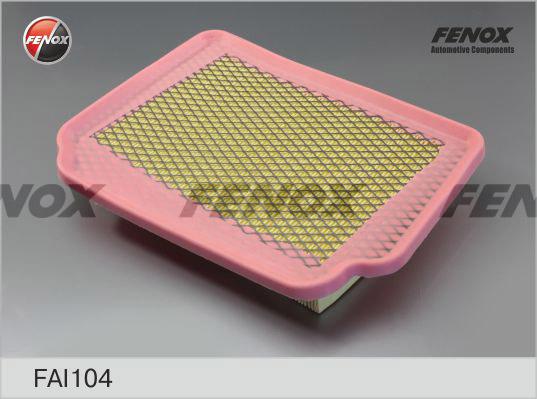 Fenox FAI104 - Воздушный фильтр, двигатель autodif.ru