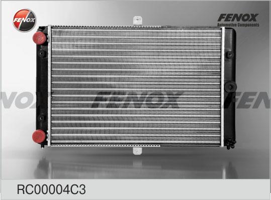 Fenox RC00004C3 - Радиатор ВАЗ 2108-099, охлажд., алюмин. (универсальный). RС 00004 C3/О7 FENOX autodif.ru