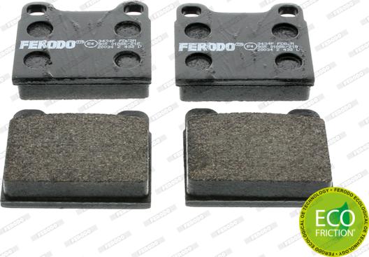 Ferodo FDB2M - Тормозные колодки, дисковые, комплект autodif.ru