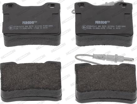 Ferodo FVR1044 - Тормозные колодки, дисковые, комплект autodif.ru