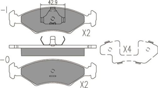 FI.BA FBP4180 - Тормозные колодки, дисковые, комплект autodif.ru