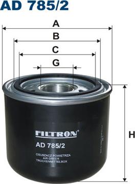 Filtron AD785/2 - Патрон осушителя воздуха, пневматическая система autodif.ru