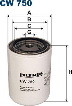 Filtron CW750 - Фильтр охлаждающей жидкости autodif.ru