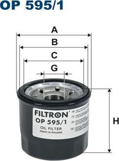 Filtron OP595/1 - Масляный фильтр autodif.ru