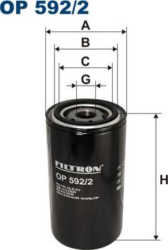 Filtron OP592/2 - Масляный фильтр autodif.ru