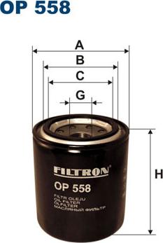Filtron OP558 - Масляный фильтр autodif.ru