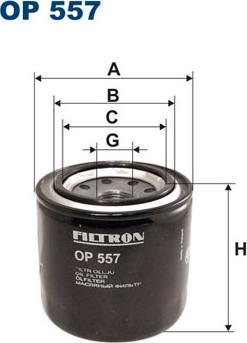 Filtron OP557 - Масляный фильтр autodif.ru