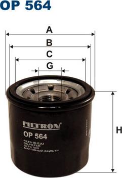Filtron OP564 - Фильтр масляный FILTRON SUZUKI Baleno/Swift/Daihatsu//CHEVROLET Aveo 1.2 OP564 autodif.ru