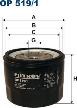 Filtron OP519/1 - Масляный фильтр autodif.ru