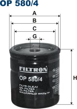 Filtron OP580/4 - Масляный фильтр autodif.ru