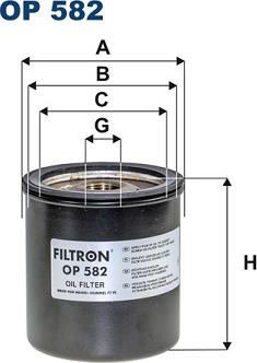 Filtron OP582 - Масляный фильтр autodif.ru