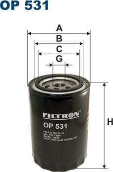 Filtron OP531 - Масляный фильтр autodif.ru
