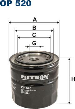 Filtron OP520 - Масляный фильтр для ВАЗ 2108/2110/2170 низкий 70мм FILTRON OP520 autodif.ru