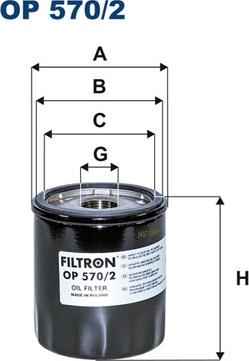 Filtron OP570/2 - Масляный фильтр autodif.ru