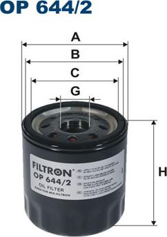 Filtron OP644/2 - Масляный фильтр autodif.ru