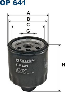 Filtron OP641 - Масляный фильтр autodif.ru