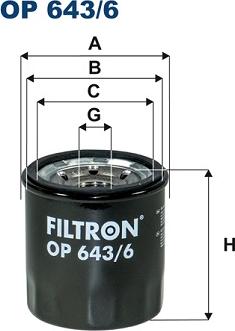 Filtron OP643/6 - Масляный фильтр autodif.ru