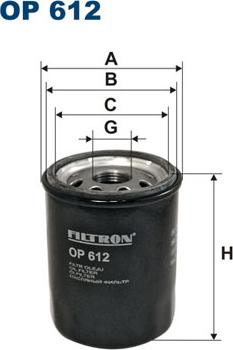 Filtron OP612 - Масляный фильтр autodif.ru