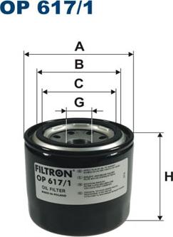 Filtron OP617/1 - Масляный фильтр autodif.ru