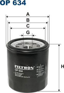 Filtron OP634 - Масляный фильтр autodif.ru