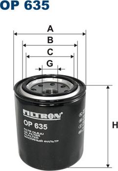 Filtron OP635 - Масляный фильтр autodif.ru
