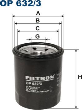 Filtron OP632/3 - Масляный фильтр autodif.ru