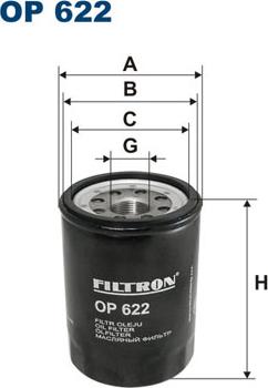 Filtron OP622 - Масляный фильтр autodif.ru