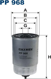 Filtron PP968 - Топливный фильтр autodif.ru