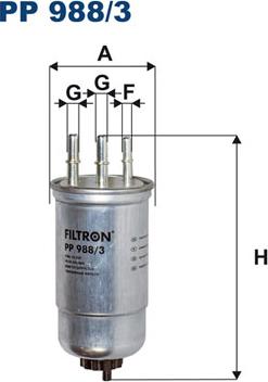 Filtron PP988/3 - Топливный фильтр autodif.ru