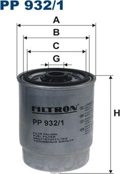 Filtron PP932/1 - Топливный фильтр autodif.ru