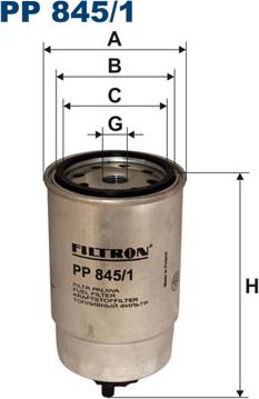 Filtron PP845/1 - Топливный фильтр autodif.ru
